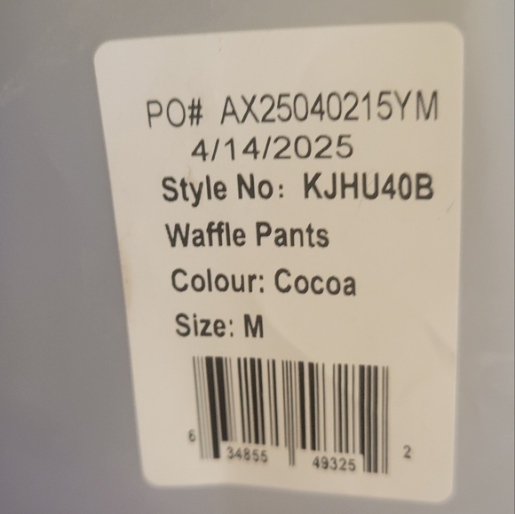 Comfrt NEW Cocoa Waffle Pants Unisex Size Medium - Picture 5 of 7